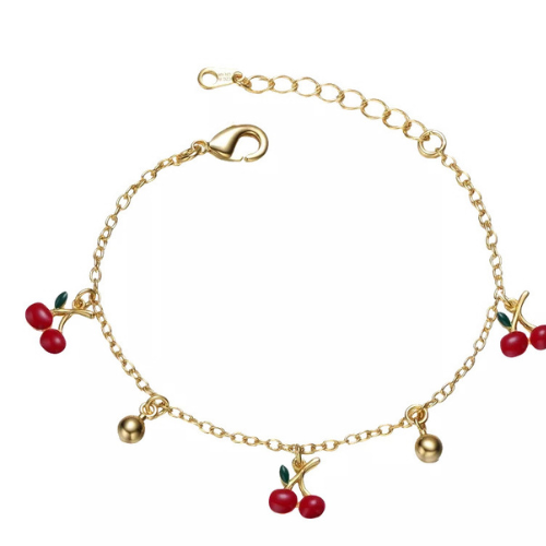 Zoviqa Cherry Charm Bracelet